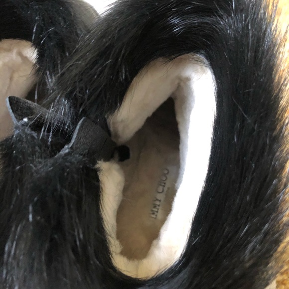 Jimmy Choo Hank Moto Boots with Fur - Picture 6 of 8